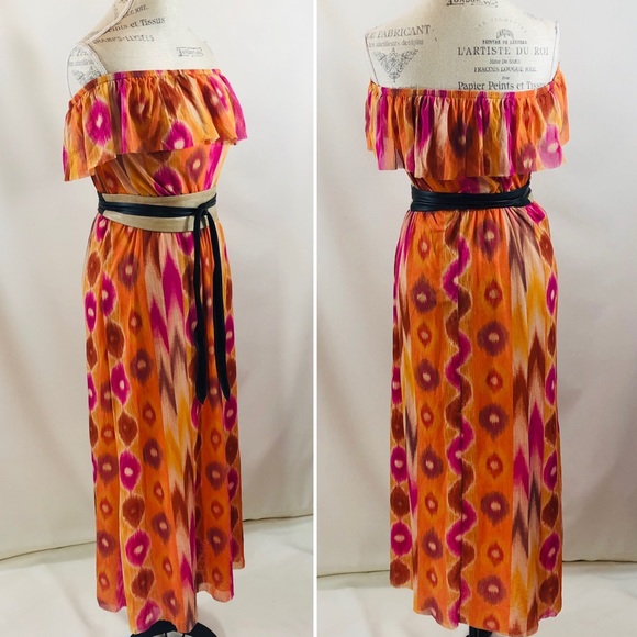 Sweet Pea Off The Shoulder Multicolored Dress - Picture 9 of 10